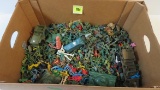 Large Lot of Vintage Plastic Playset Figures Inc. Soldiers, Vehicles and More