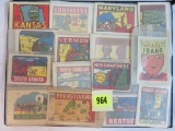 Case Lot of (15) Vintage 1960s Travel Stickers