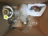 Estate Found Collection of Antique and Vintage Oil Lamp Parts