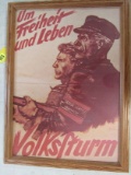 Scarce Late WWII German Recuiting Propaganda Poster