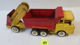 Vintage Structo Pressed Steel Dump Truck and Sand Loader