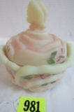 Beautiful Fenton Burmese Hand Painted 5