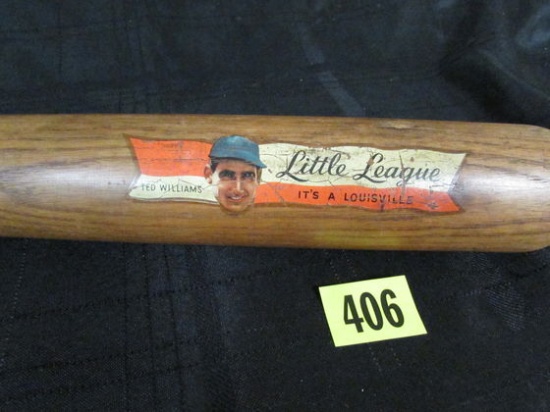 Rare Antique 1940's H&b Ted Williams Model Decal/ Logo Bat