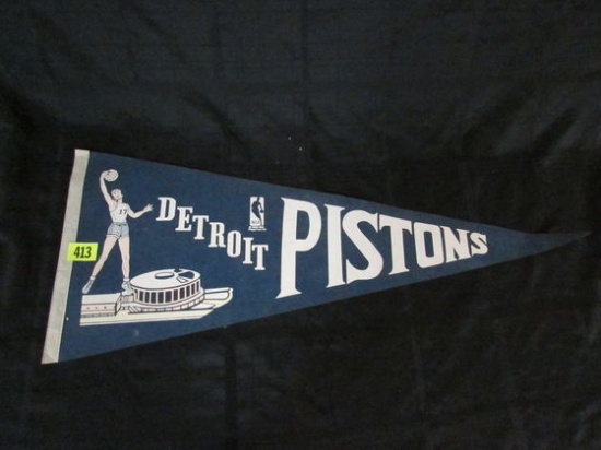 1969 Dated Detroit Pistons Felt Pennant