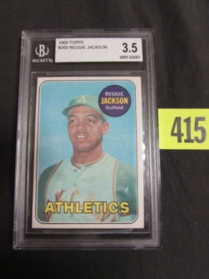 1969 Topps #260 Reggie Jackson Rc Rookie Card Bgs 3.5