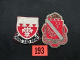 (2) Vintage Us Army Regimental Patches