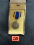 Wwii Us Air Medal/blue Coffin Box
