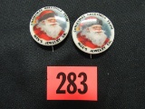 Santa Claus 1930's Advertising Pin-backs