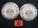 (2) 1972 Anti-eagleton Campaign Buttons