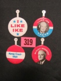 Seagrams (4) Vintage Campaign Buttons
