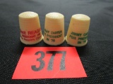 (3) Presidential Campaign Thimbles