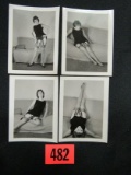 Vintage Semi-nude Pin-up Photo Lot (4)