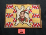 Cigar Blanket W/indian & Bearskin Rug