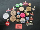 Political (and Other) Campaign Pin Lot