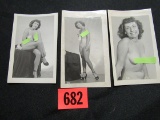 Vintage Semi-nude Pin-up Photo Lot (3)