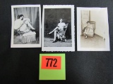 Vintage Semi-nude Pin-up Photo Lot (3)