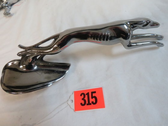 Original 1930s - 1940s Ford Lincoln Greyhound Chrome Hood Ornament