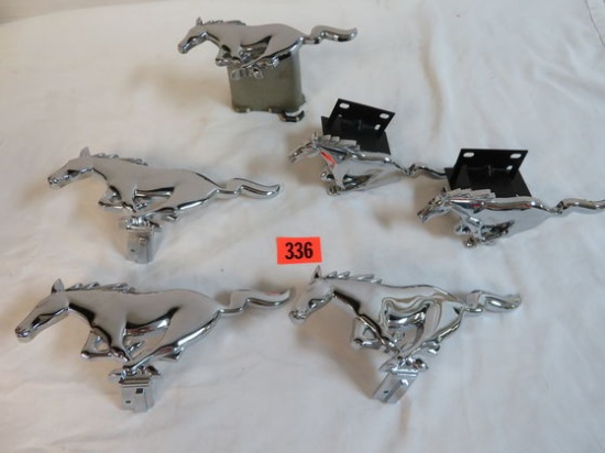 Grouping of (6) Ford Mustang Chrome Emblems