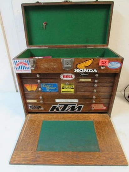 Vintage Oak Gerstner Machinist's Tool Box