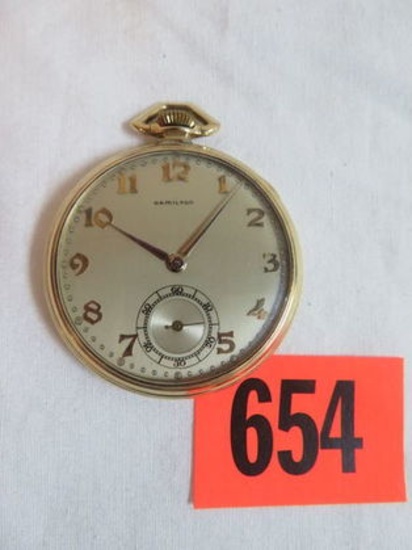 1948 Hamilton 14K Gold 21 Jewel Presentation Watch