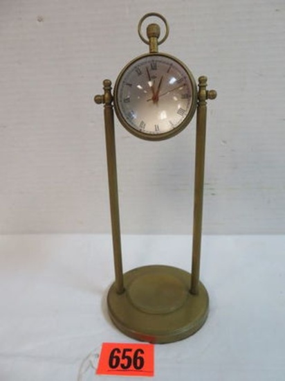 Vintage Kings 17 Jewel Ball Clock on Brass Stand