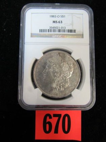 1883 O Morgan Silver Dollar NGC  MS63