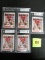 Lot (5) 1991-92 Upper Deck #355 Dominic Hasek Rc Rookie Cards All Beckett Graded