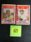 Lot (2) 1959 Topps All Star Cards #563 Willie Mays & #559 Ernie Banks