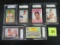 Lot (6) Assorted 1950's Baseball Cards; All Graded