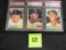 Lot (3) 1961 Topps Baseball Cards; All Psa 6