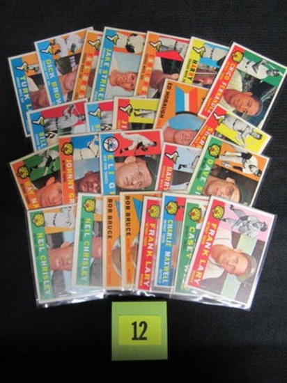 Lot (25) 1960 Topps Baseball Cards