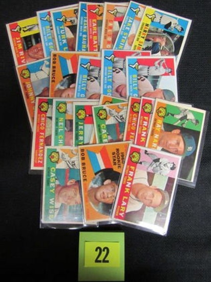 Lot (25) 1960 Topps Baseball Cards