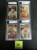 Lot (4) 1953 Bowman Color Baseball Cards; All Graded