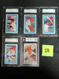 Lot (5) 1970 & 1971 Kellogg's Baseball Cards ; All Graded