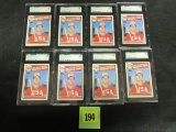 Lot (8) 1985 Topps #401 Mark Mcgwire Rc Rookie Cards All Sgc Graded