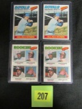 Lot (4) 1977 Topps Andre Dawson Rc (2) And George Brett (2)