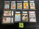 Lot (10) Assorted 1960's Baseball Cards; All Graded