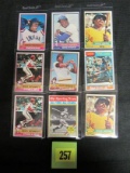 Lot (9) 1976 Topps Baseball Star Cards