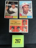 Lot (3) 1961 Topps Baseball Star Cards