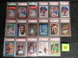 Lot (17) Graded 1980's-90's Rookie Cards