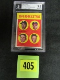 1963 Topps #169 Gaylord Perry Rc Rookie Card Beckett Bgs 3.5