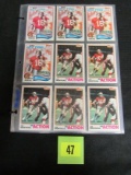 Lot (36) 1980's Topps Joe Montana Cards Including Several 2nd Year