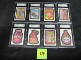 Lot (8) 1991 Topps Wacky Packages All Sgc Graded
