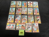 Lot (19) 1968 Topps Baseball Detroit Tigers Cards W/ Norm Cash