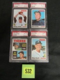 Lot (4) 1970 Topps Detroit Tigers Cards; All Psa 8