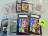 Lot (10) Assorted Sports Cards As Shown (all Graded) Jordan Tiger Woods ++