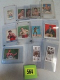 Lot (12) Vintage Boxing Cards. Includes Pre-war, Tobacco, & Others