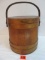 Antique Wooden Firkin Bucket w/ Lid