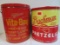 Lot of (2) General Store 5 Lb. Metal Pretel Tins Inc. Bachman, Famous Foods Vita-Boy