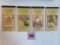1950 Advertising Calendar Note Pad Set of (4) w/ Lawson Wood Covers